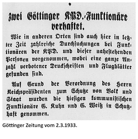 Die Verhafteten kamen in Schutzhaft und diese galt als Mittel gegen sogenannte Staatsfeinde aus Sicht der NSDAP. Landesweit wurden etliche Personen (darunter auch sehr oft Parteifunktionäre der KPD oder der SPD) weggesperrt.