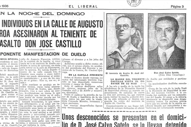 Asesinato del Teniente Castillo y Calvo Sotelo.