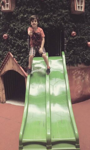 visitando el centro comercial