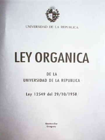 Ley Orgánica de la Universidad