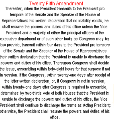 25th amendment