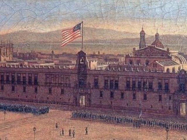 Después de cuatro derrotas en el valle de México, en palacio nacional ondeaba la bandera estadounidense