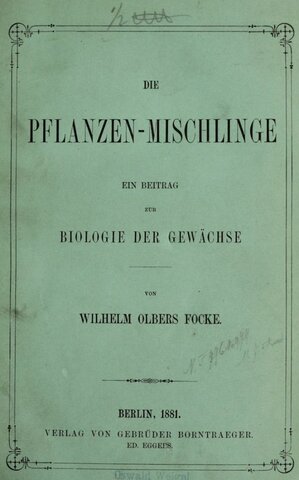 Gregor Mendel publica: Experimentos en hibridacion en plantas