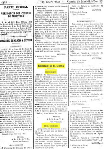 Creación de la Legión.