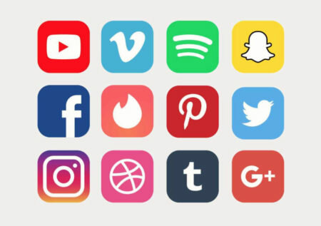 Facebook, twitter, Instagram, and etc.