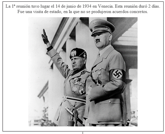 Hitler y Mussolini se reunieron por 1ª vez