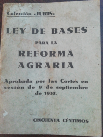 Ley de Bases de la Reforma Agraria.