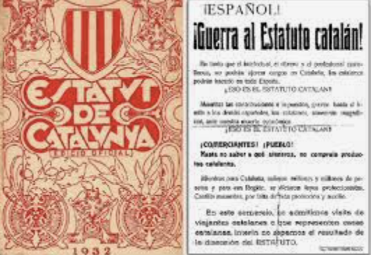 Aprobación del Estatuto de Cataluña.