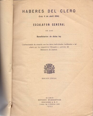 Ley de Haberes del Clero