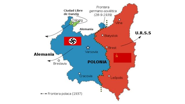 Hitler rompe el pacto que tenía con Polonia desde 1934 y pide la recuperación de Danzig.