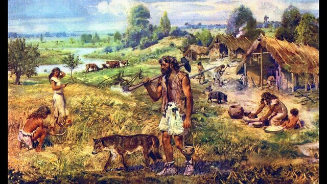 Comienzo de la agricultura y ganadería.