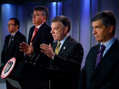 Anuncio presidencial del Gobierno Santos