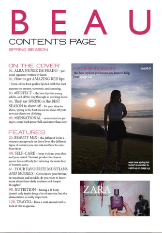 Contents page first draft