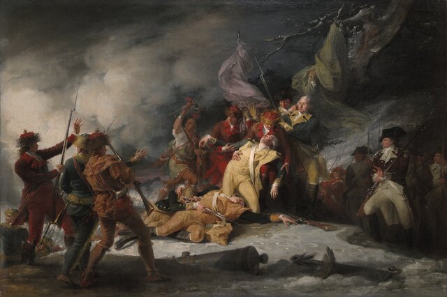Départ des troupes révolutionnaires de la Province de Québec.