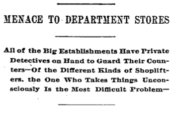 The term "department store kleptomaniac" is commonly used in the United States and Europe
