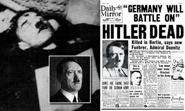 Adolf Hitler commits suicide