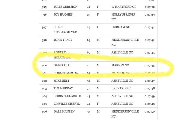 Ran first 5k (11 1/12)