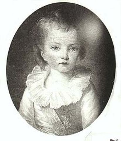 The birth of king louises eldest son Louis Joseph.
