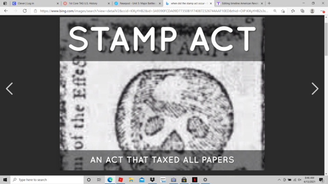 The Stamp act