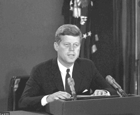 Kennedy makes an adress