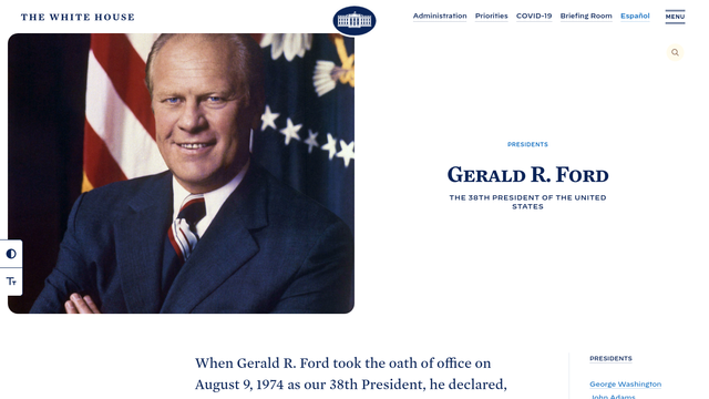 Ford becomes president