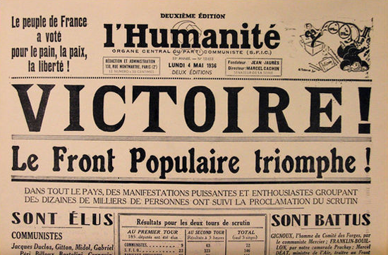 Teoría general de Keynes/ Política de intervención económica y social del Frente Popular en Francia