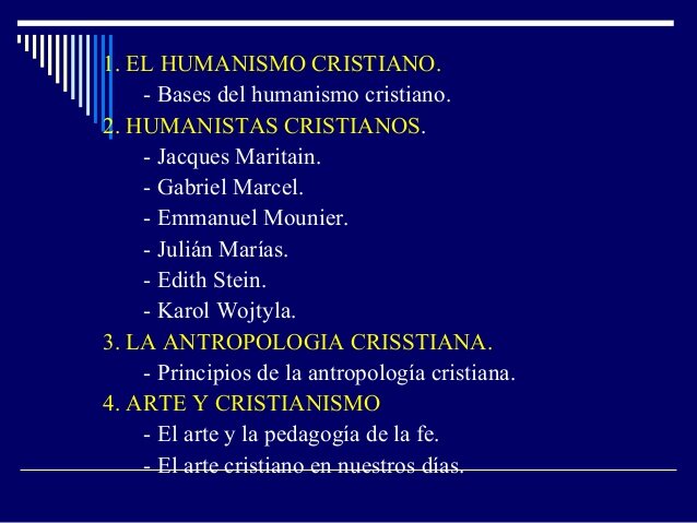 humanismo cristiano