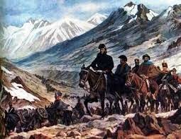 Gral San Martin cruza los andes