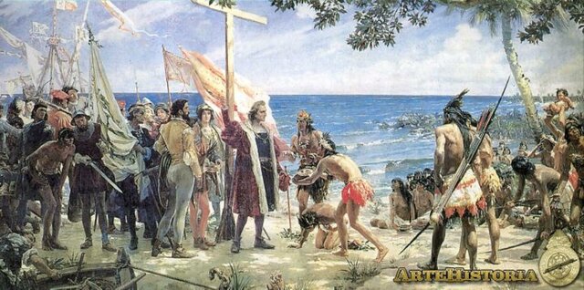 Colόn desembarcό entre los pueblos de Aguada y Aguadilla.