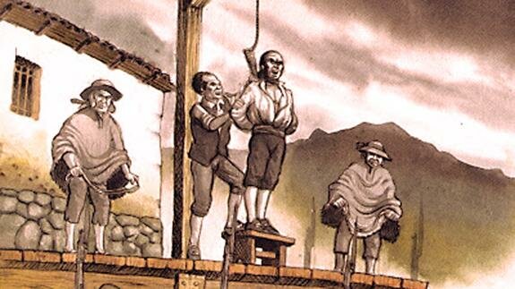 Antonio de Arriaga gobernante español de tinta es apresado por los tupacamaristas