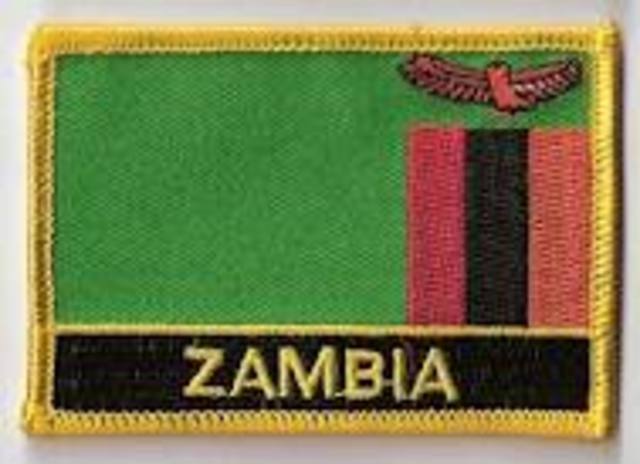 Zambia gains independence in 1964