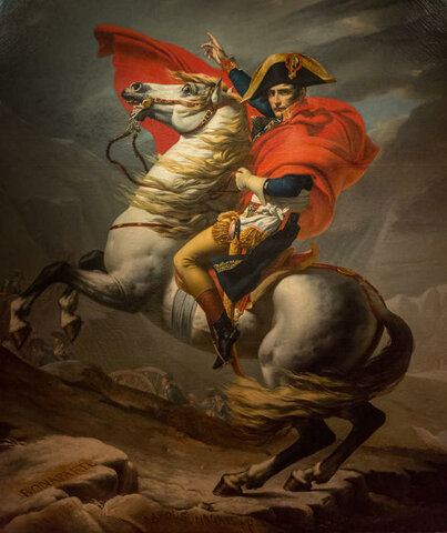 Napoleon Crossing the Alps by Jacques-Louis David