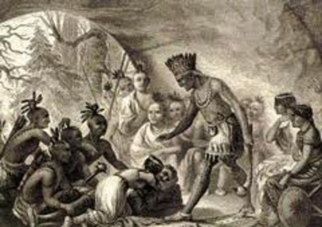 Pocahontas "saves" Smith