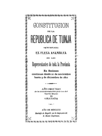 CONSTITUCION DE TUNJA 1811