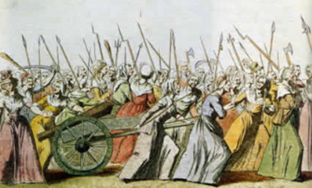 The Angry mob's march to Versailles....