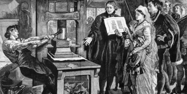 La imprenta (alrededor de 1440)