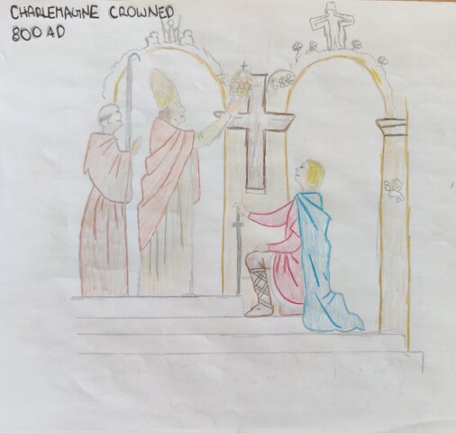 Charlemagne crowned Emperor of the Holy Roman Empire