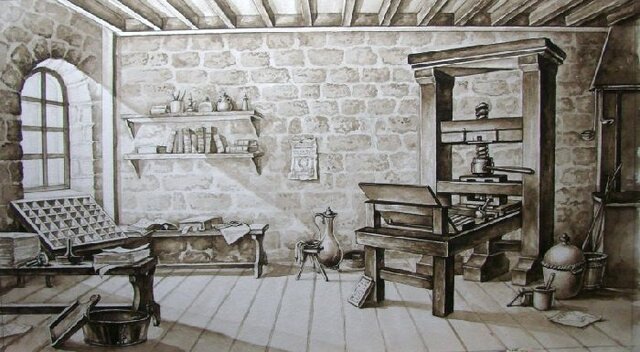 Изобретение первого печатного станка