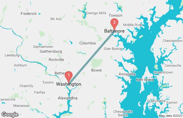 Primera transmisión telegráfica entre Washington y Baltimore