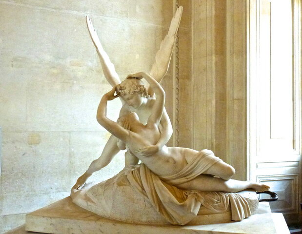 Psyche Awakened by Cupid's Kiss-Antonio Canova