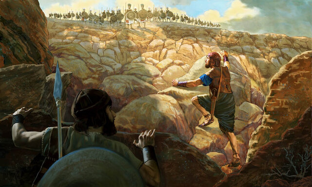 Jonathan and his Armor bearer attack