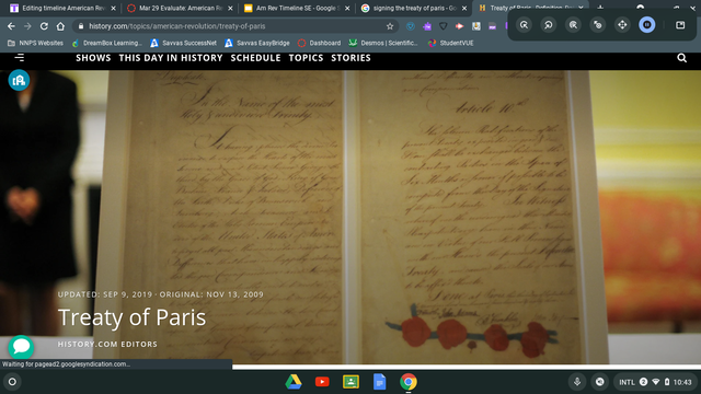 Signing the Treaty of Paris