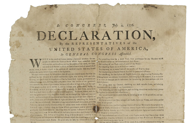 The declaration of Independence