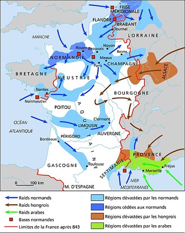 253- 275 : premières invasions des Barbares venus de l´est.