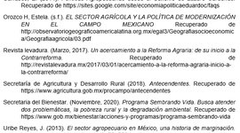 Timeline: Principales política agrarias en México