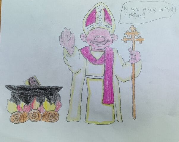 Byzantine Emperor Leo III calls for iconoclasm