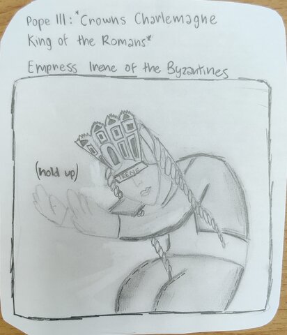 Pope Leo III not happy with Irene and her Byzantine Empire