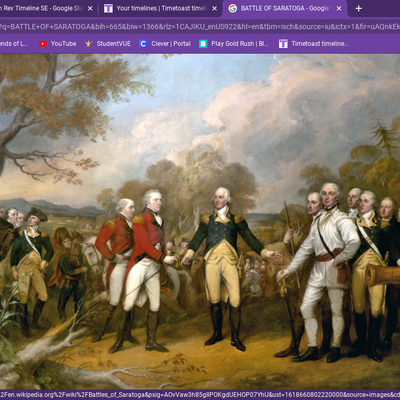 Timeline: BATTLE OF SARATOGA