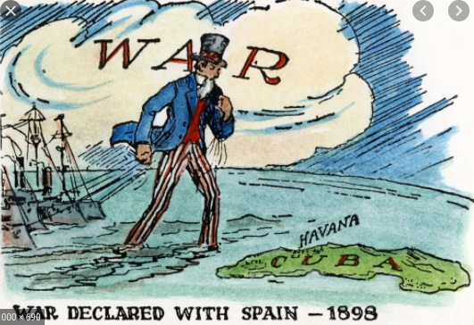 The U.S. declares war on Spain