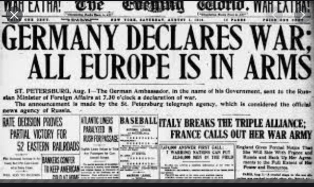 World war 1 ends